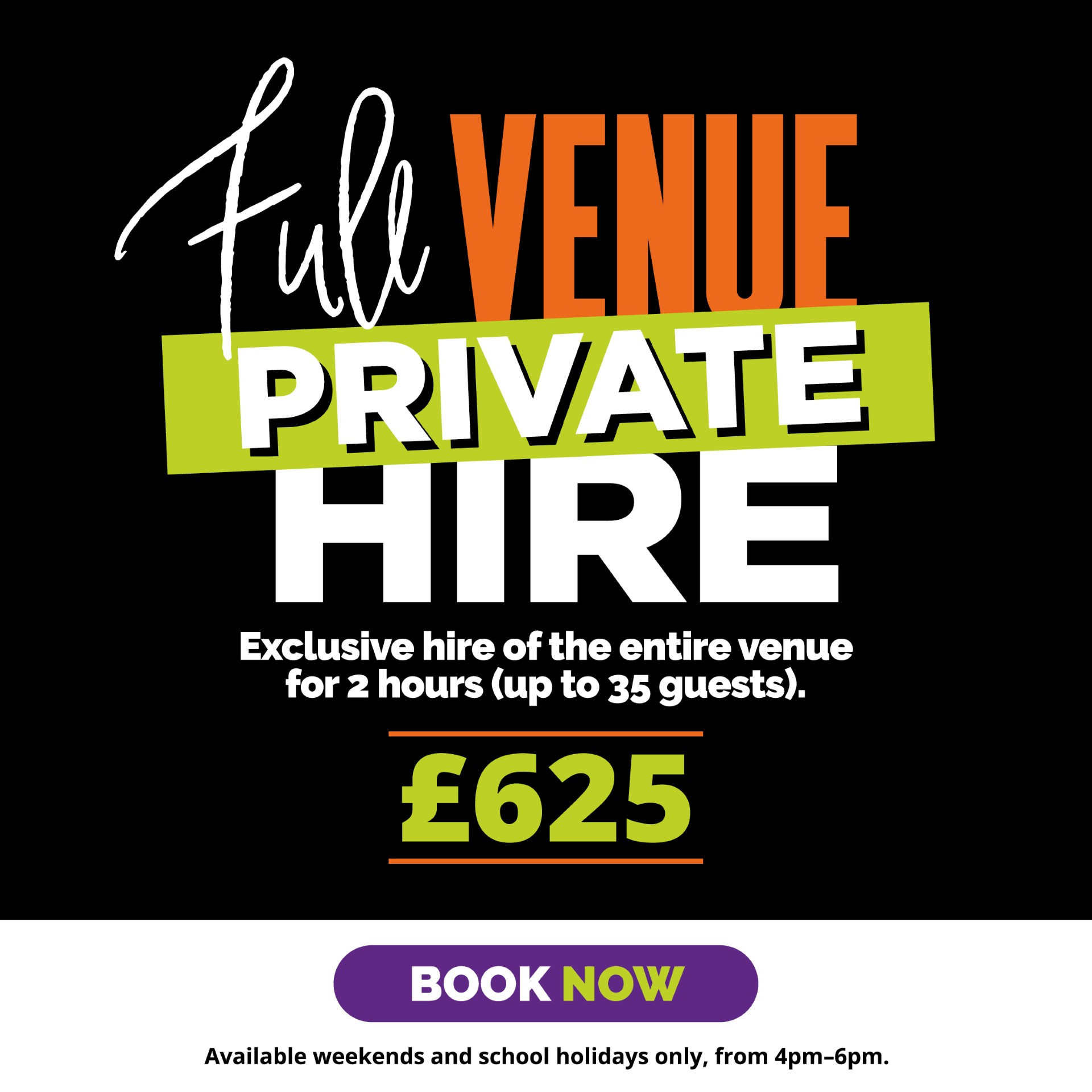 Full Venue Hire